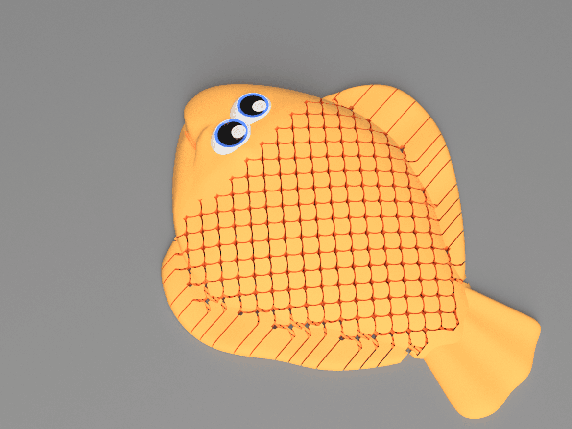 Floppy Flounder - Articulating Fish 3d model