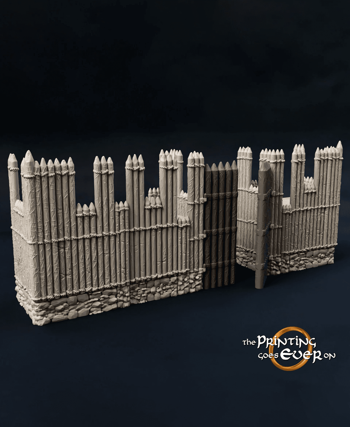 Modular Viking Wall 3d model