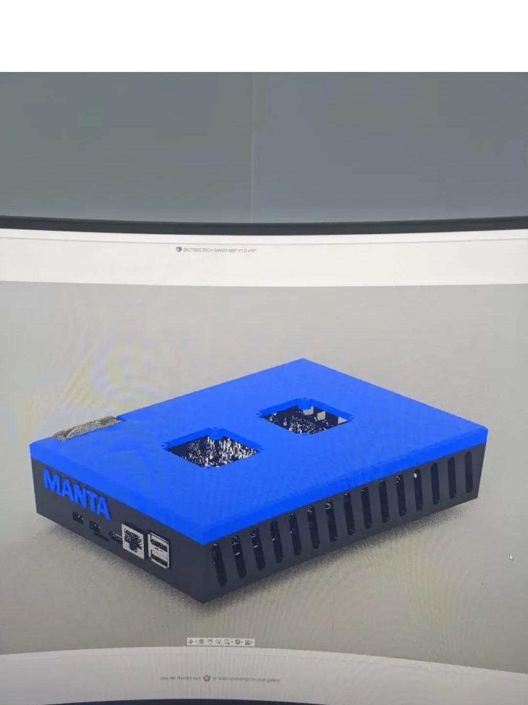 BTT Manta MP8 motherboard case 3d model