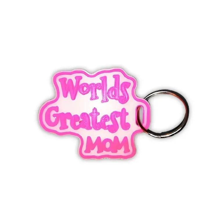 World's Greatest Mom Keyring 3d model