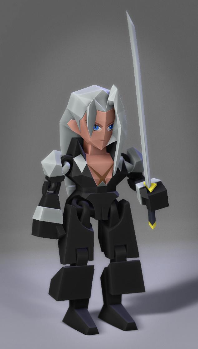 Low Poly Flexi Sephiroth 3d model