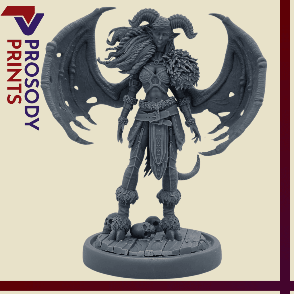 Teyre - Demon Barbarian - 120mm 3d model