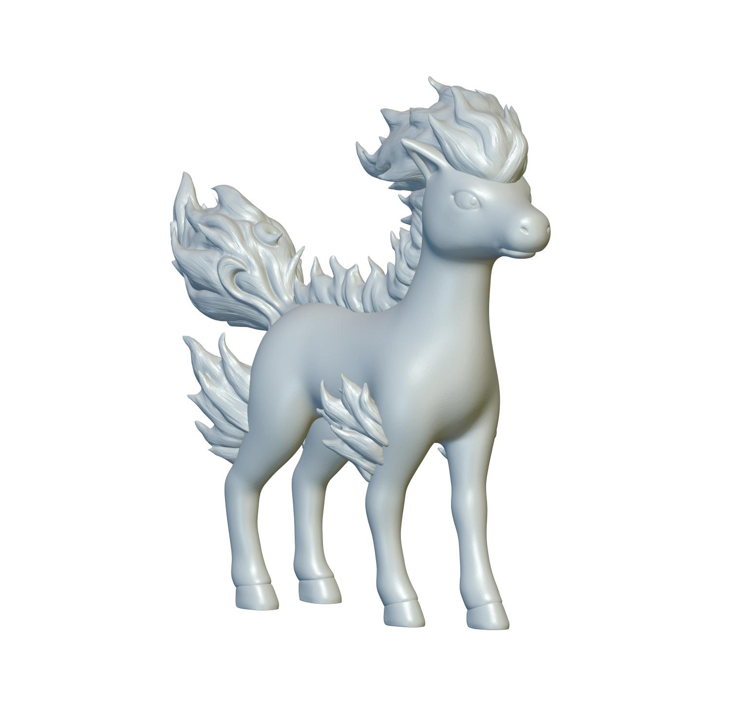 Pokemon Ponyta #77 - Optimized for 3D Printing 3d model