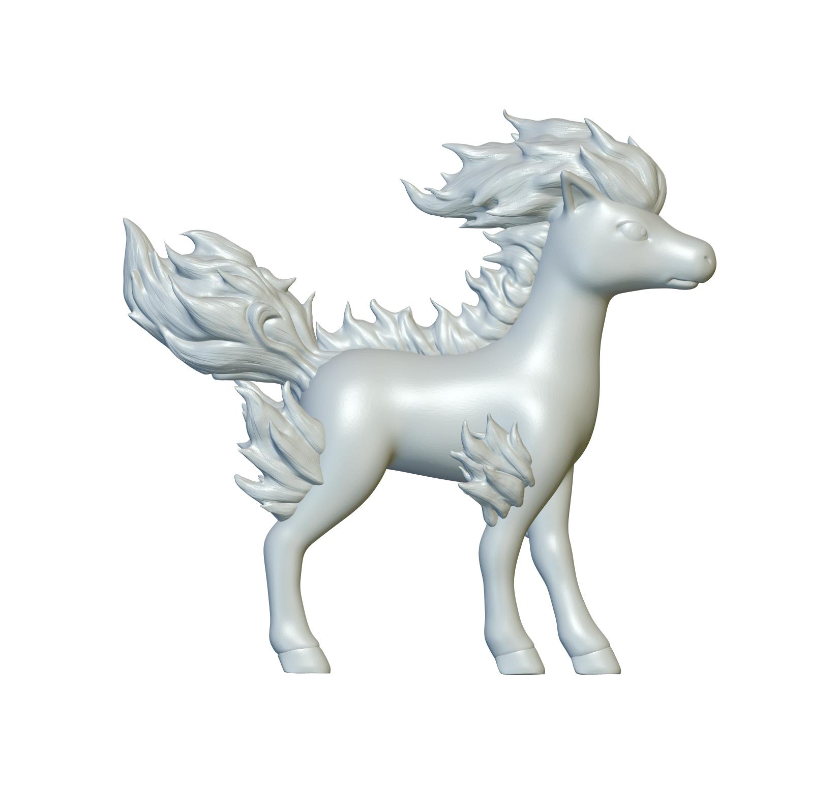 Pokemon Ponyta #77 - Optimized for 3D Printing 3d model