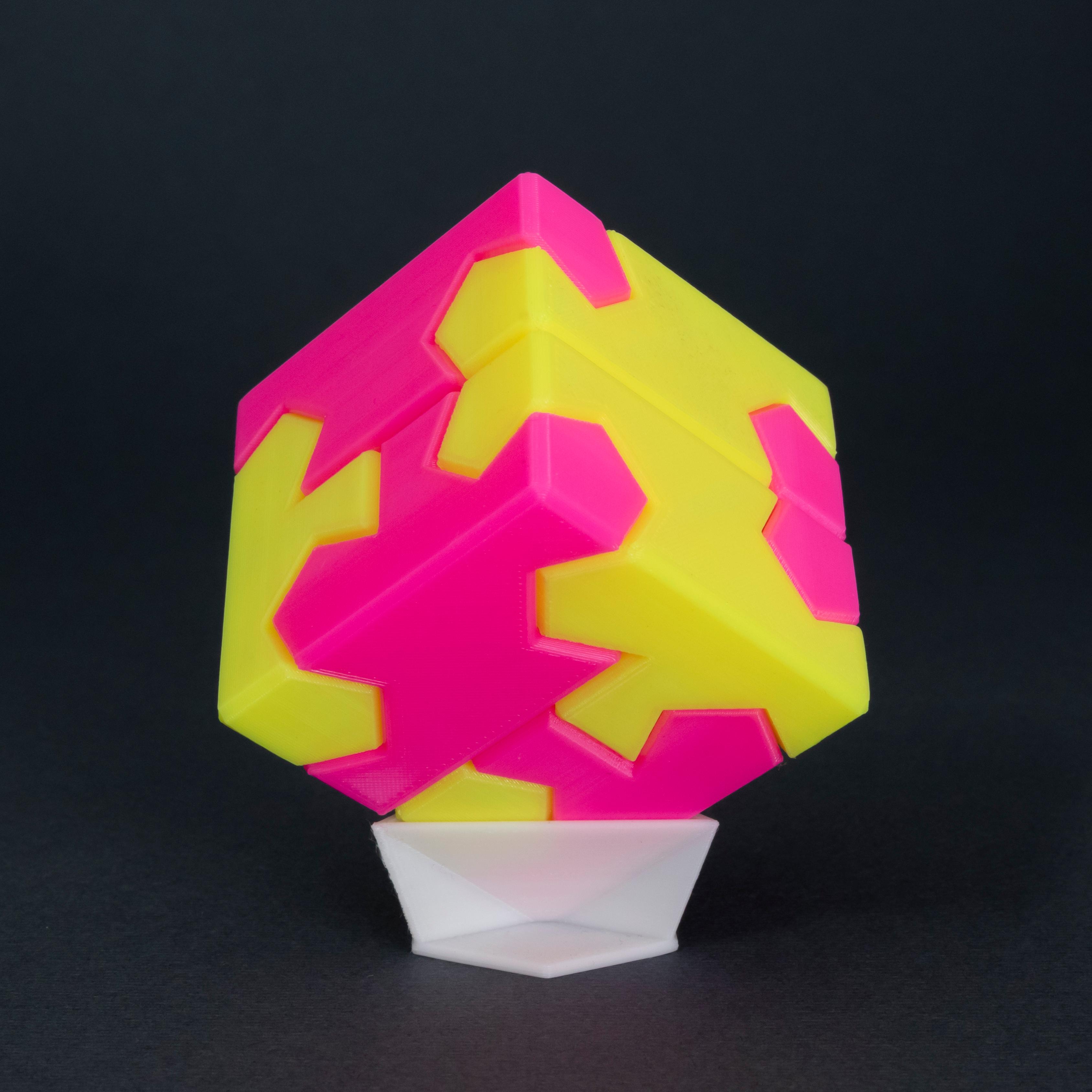 Tsugite Cube 2x2 Puzzle (3 sizes) 3d model