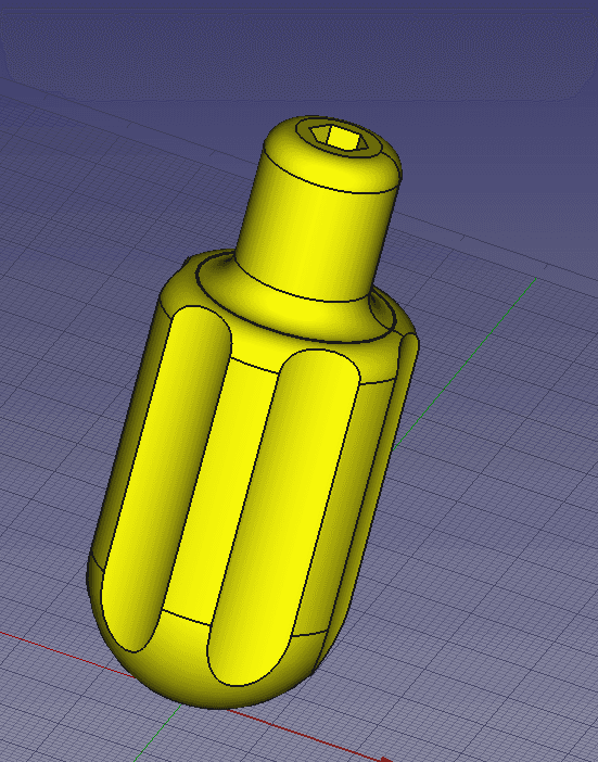 Stubby magnetic bit holder 3d model