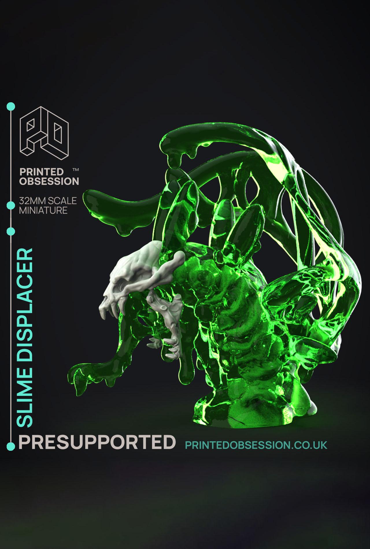 Slime Displacer - The Gelatinous Queen - PRESUPPORTED - Illustrated and Stats - 32mm scale			 3d model