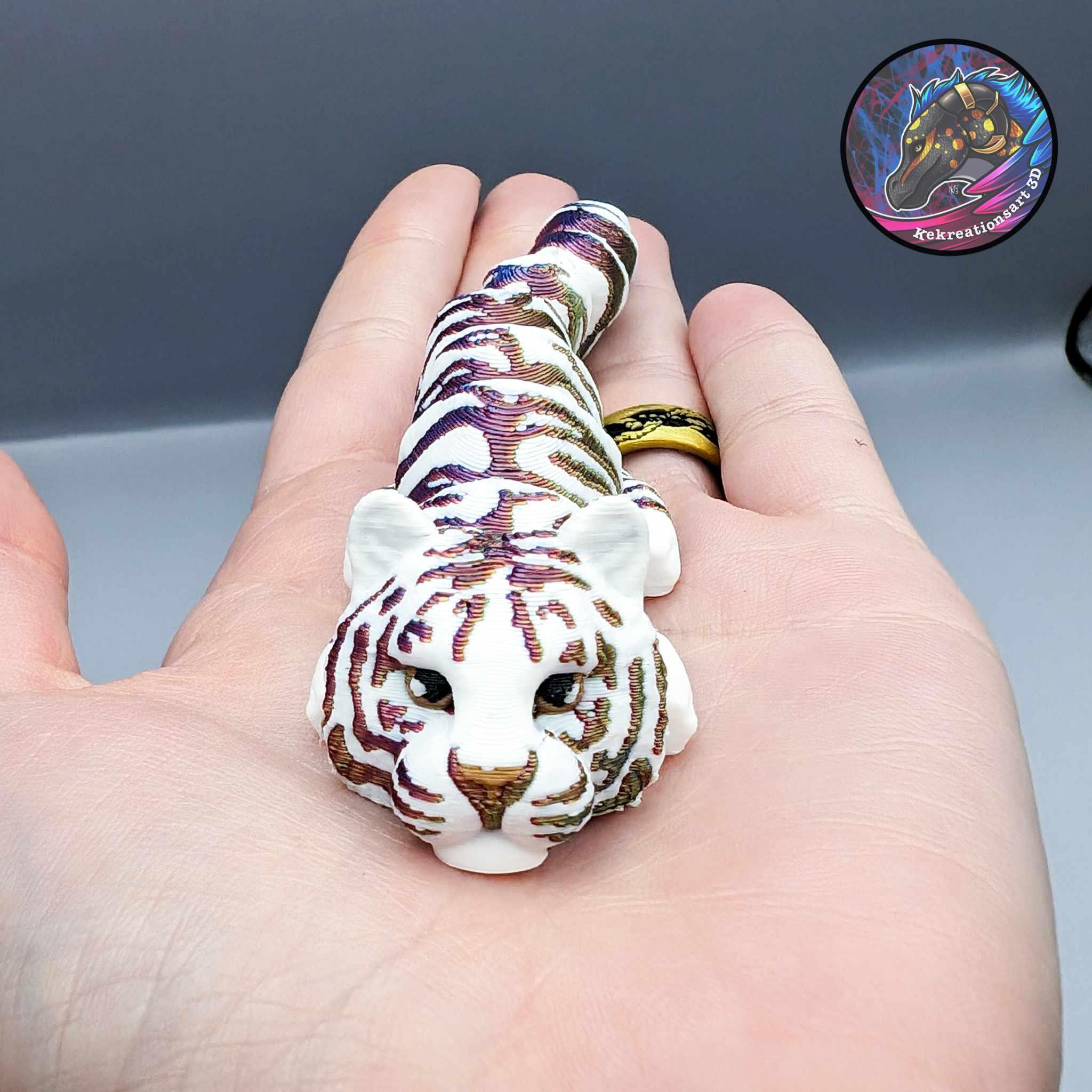 Baby Flexi Tiger Keychain 3d model