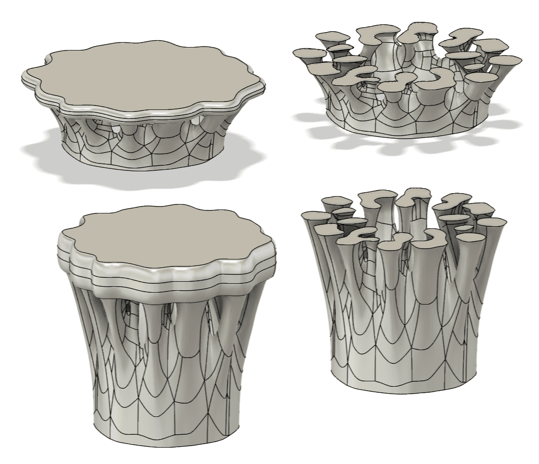 Generative Design Podium Table 3d model