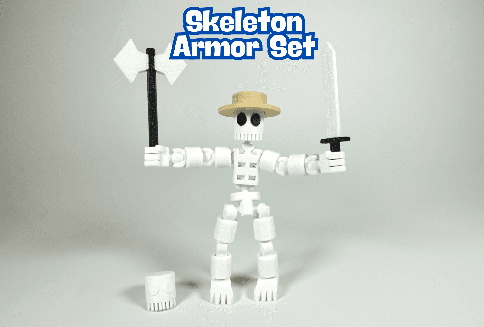 Skeleton Armor Set (MM3D Action Figure) 3d model