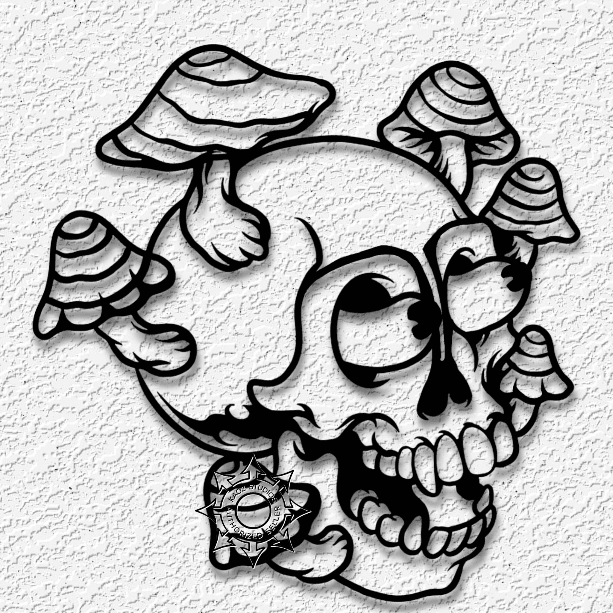 Trippin Hippie Skull wall art Boho Decor Pop Culture 3d model