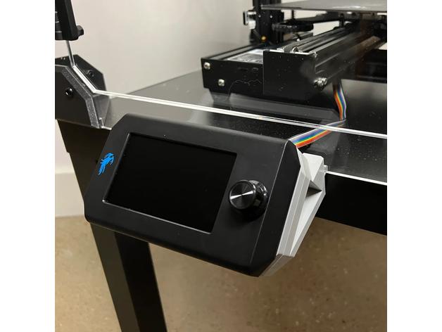 Ender 3 S1 & Ender 3 V2 Stock LCD Screen Mount (Customizable) 3d model