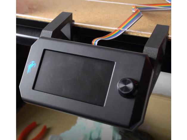 Ender 3 S1 & Ender 3 V2 Stock LCD Screen Mount (Customizable) 3d model