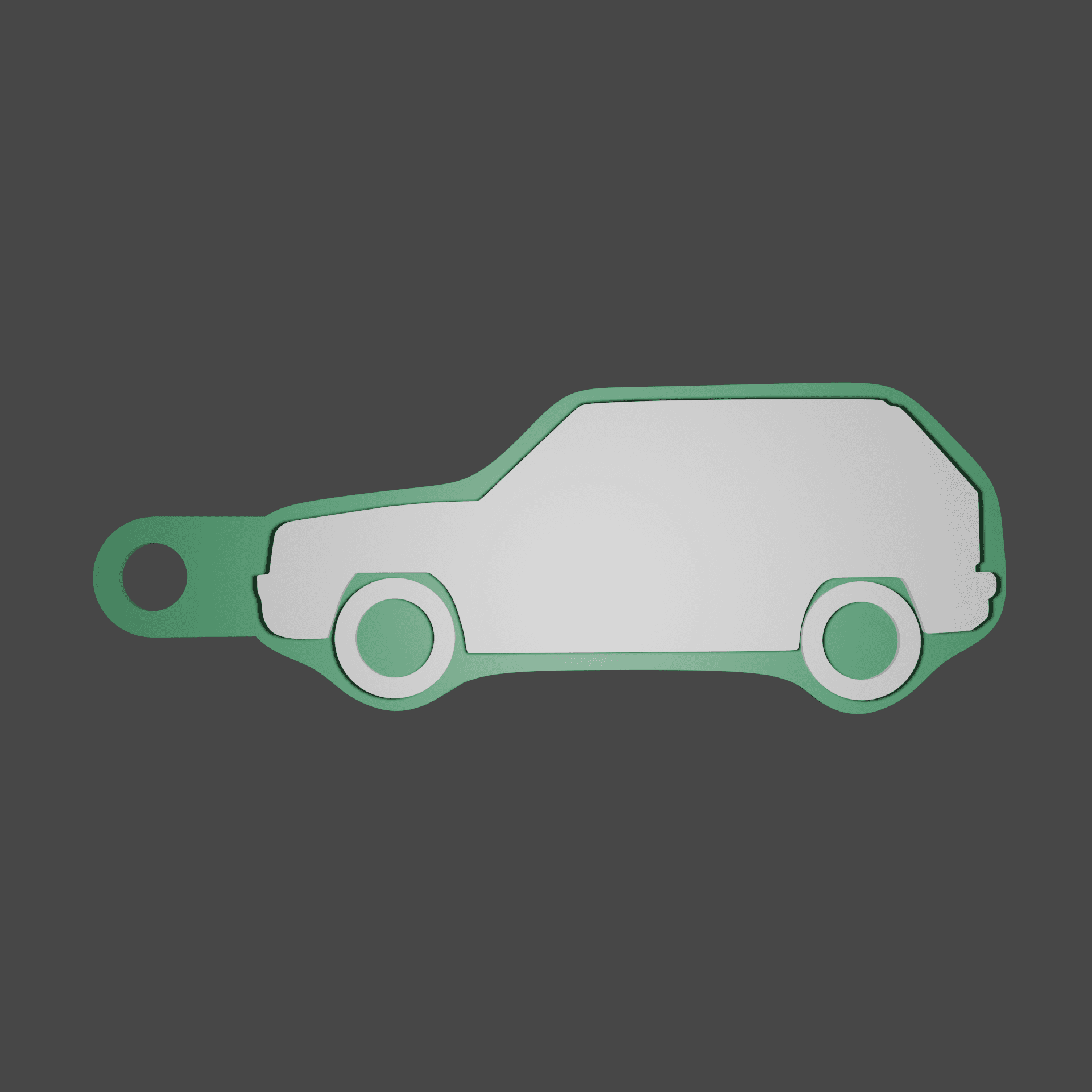 Fiat Panda Keychain 3d model