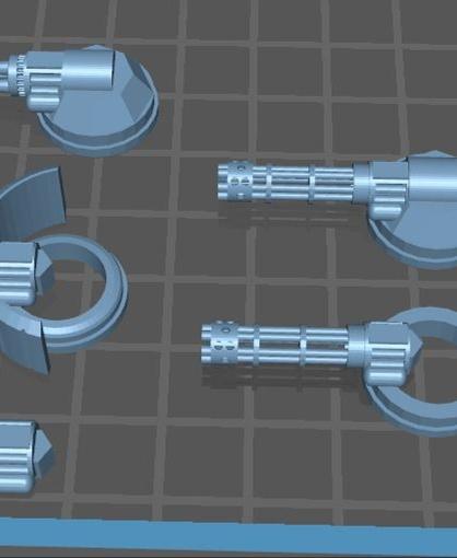 Gatling Set 1 3d model