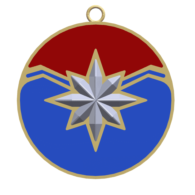 Captain Marvel Keychain 3d model