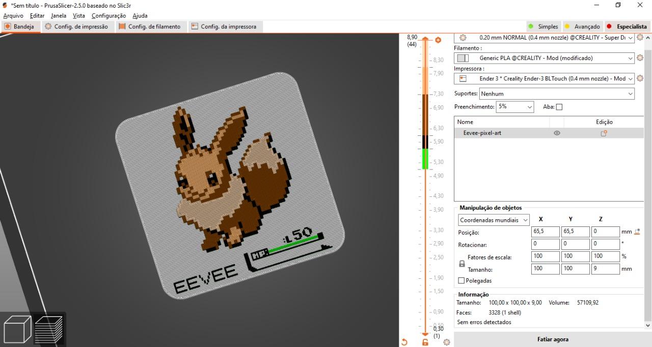 Pokémon Pixel Art - Eevee 3d model