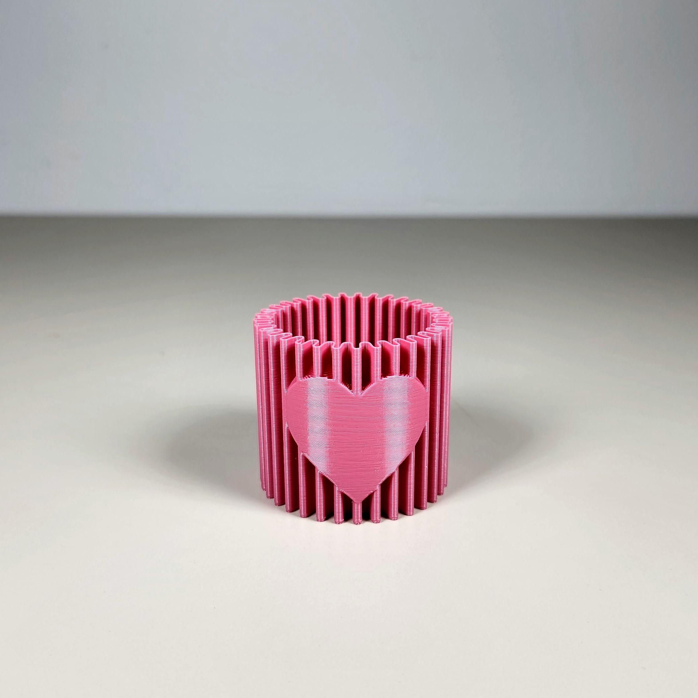 Corrugated Heart Tealight 3d model