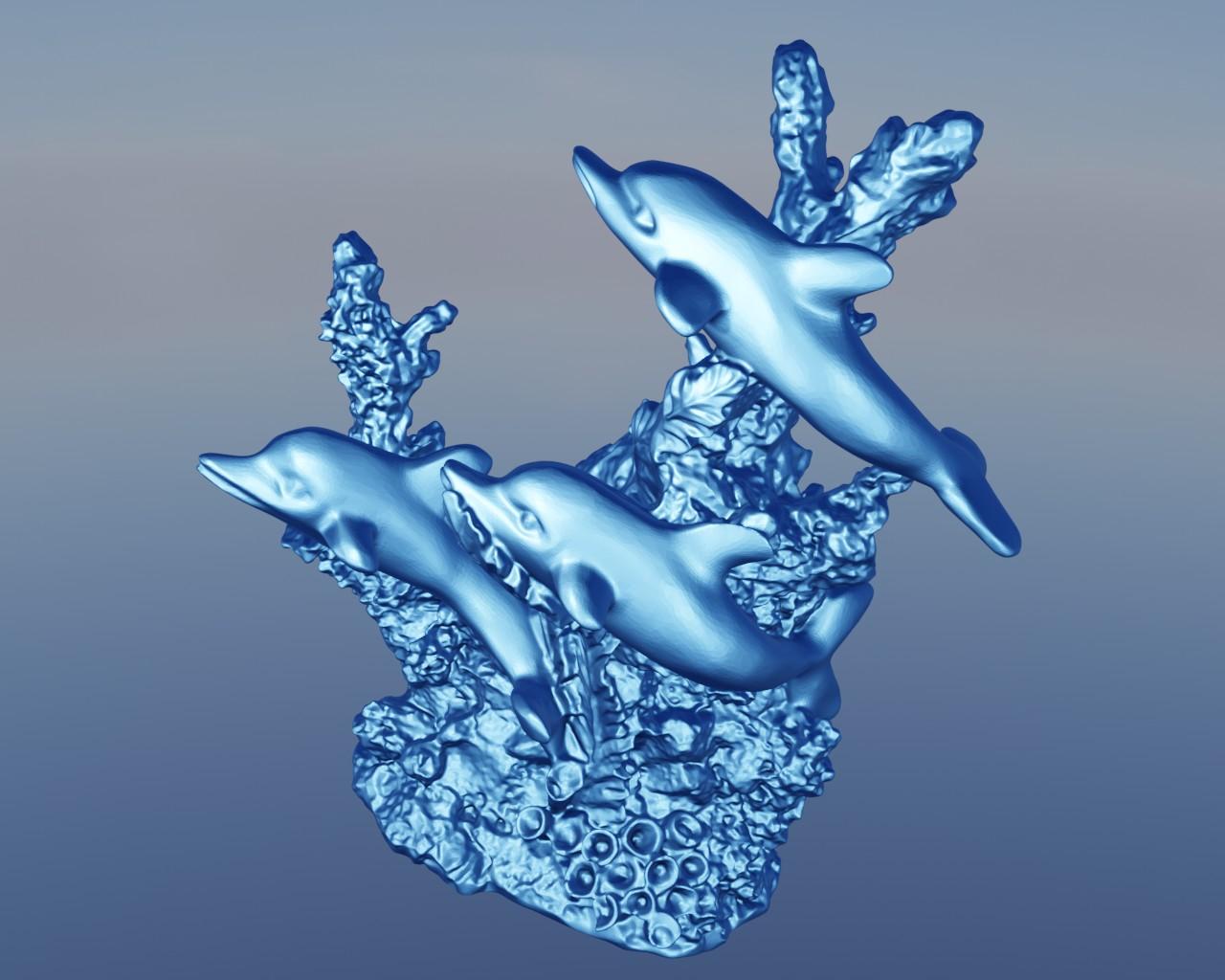 Dolphin Coral 1 3d model