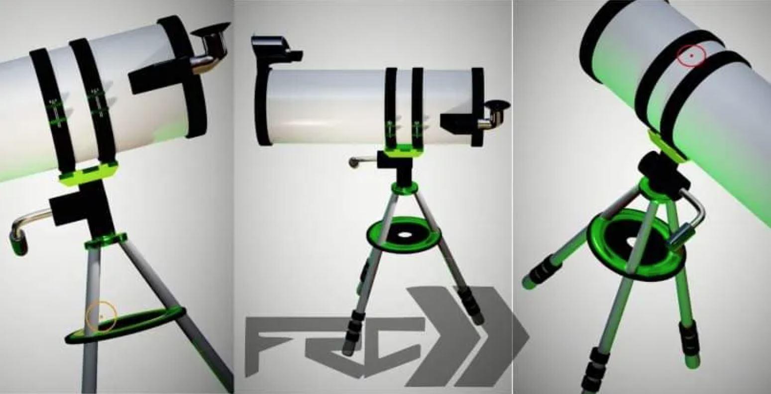 Refractor Telescope 3d model