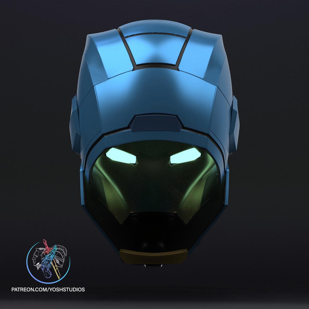 Water Iron Man Helmet 3D Print File STL 3d model