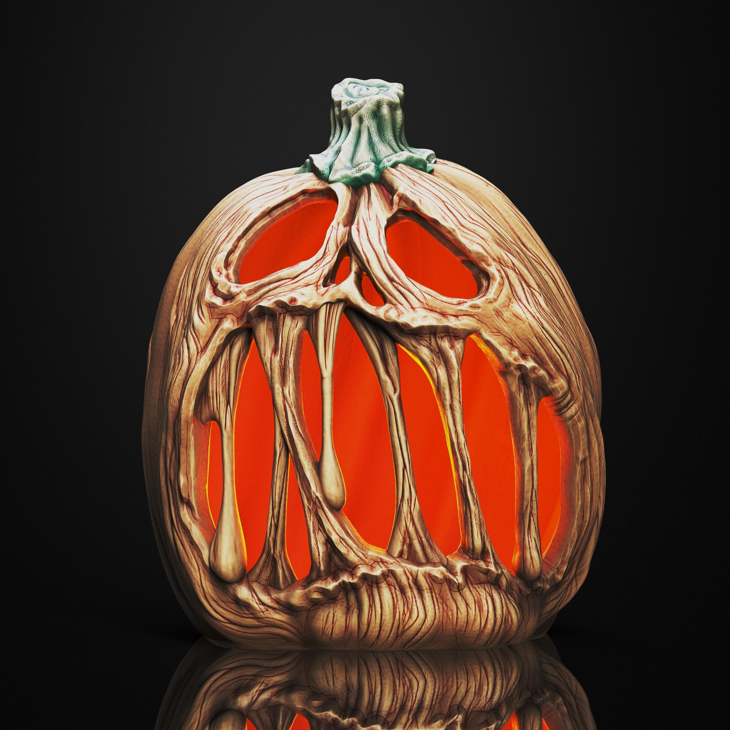 Screaming Pumpkin (Pre-Supported) 3d model