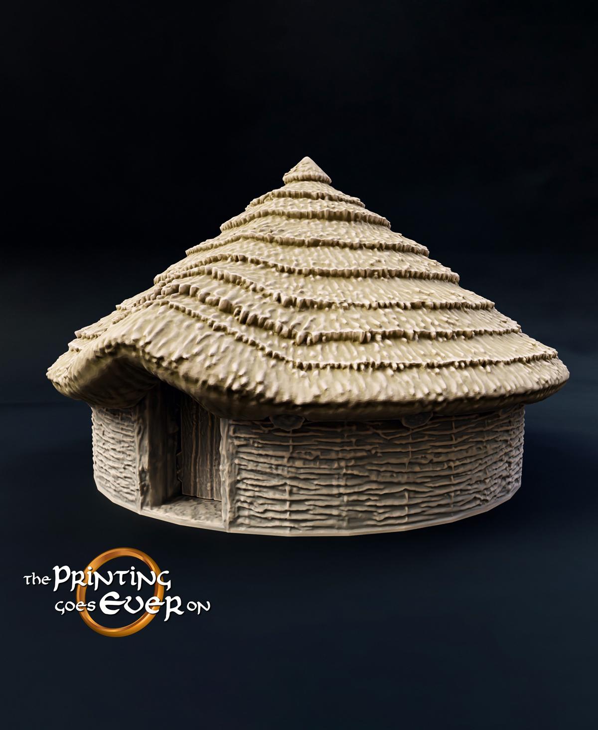 Primitive Village - 4 Iron Age Hut Designs 3d model