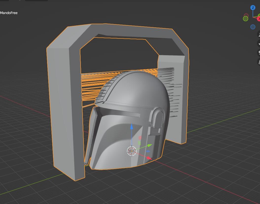 Hairify Mandalorian Helmet with Mohawk 3d model