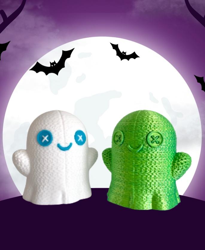 Cute Crochet Ghost Lamp / No Supports / 3MF 3d model