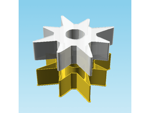 Shuriken 0057, nestable box (v2) 3d model