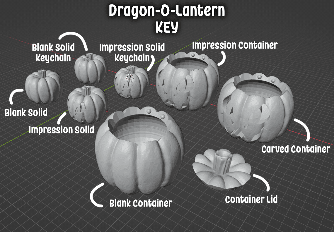 Dragon-O-Lantern & Pumpkin 3d model