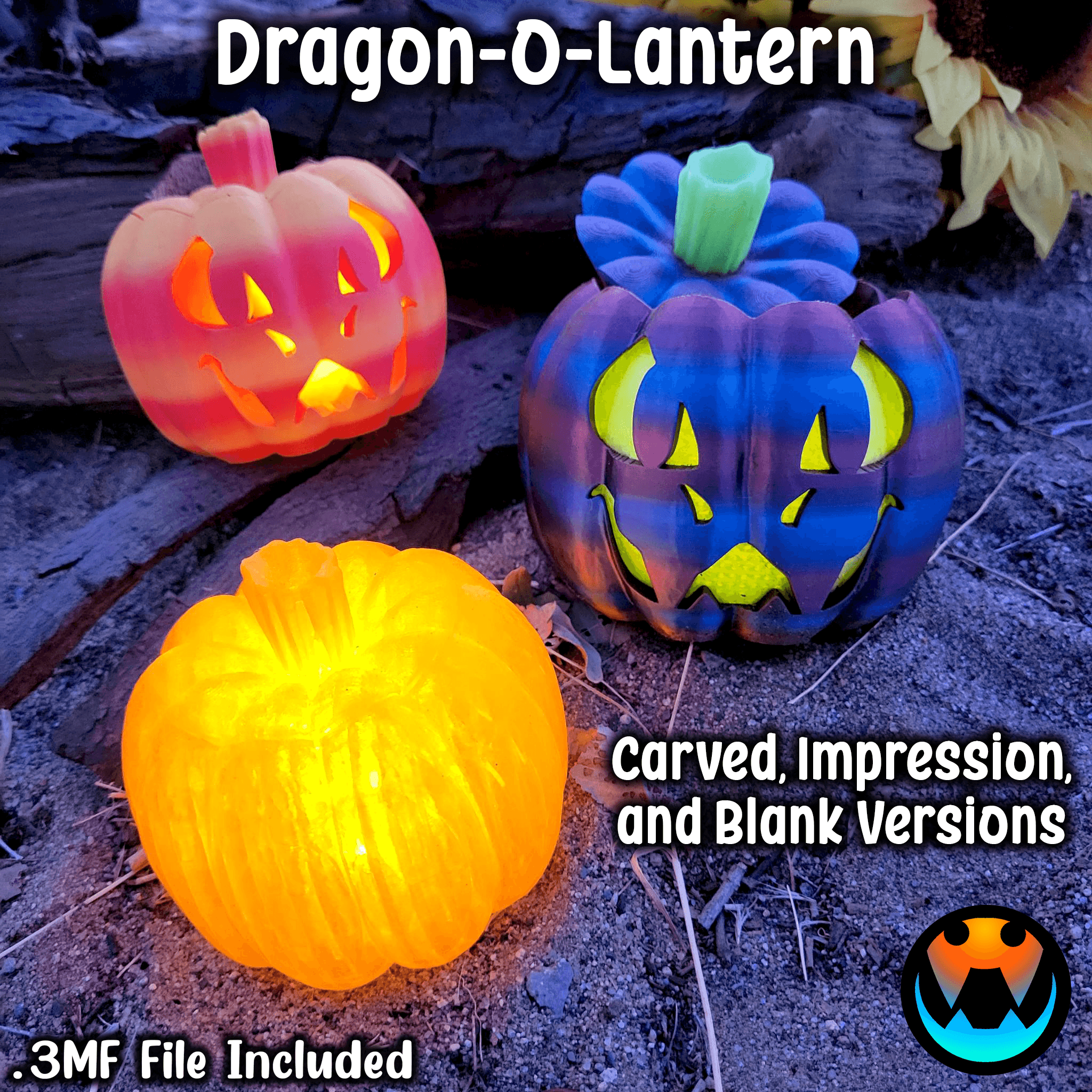 Dragon-O-Lantern & Pumpkin 3d model