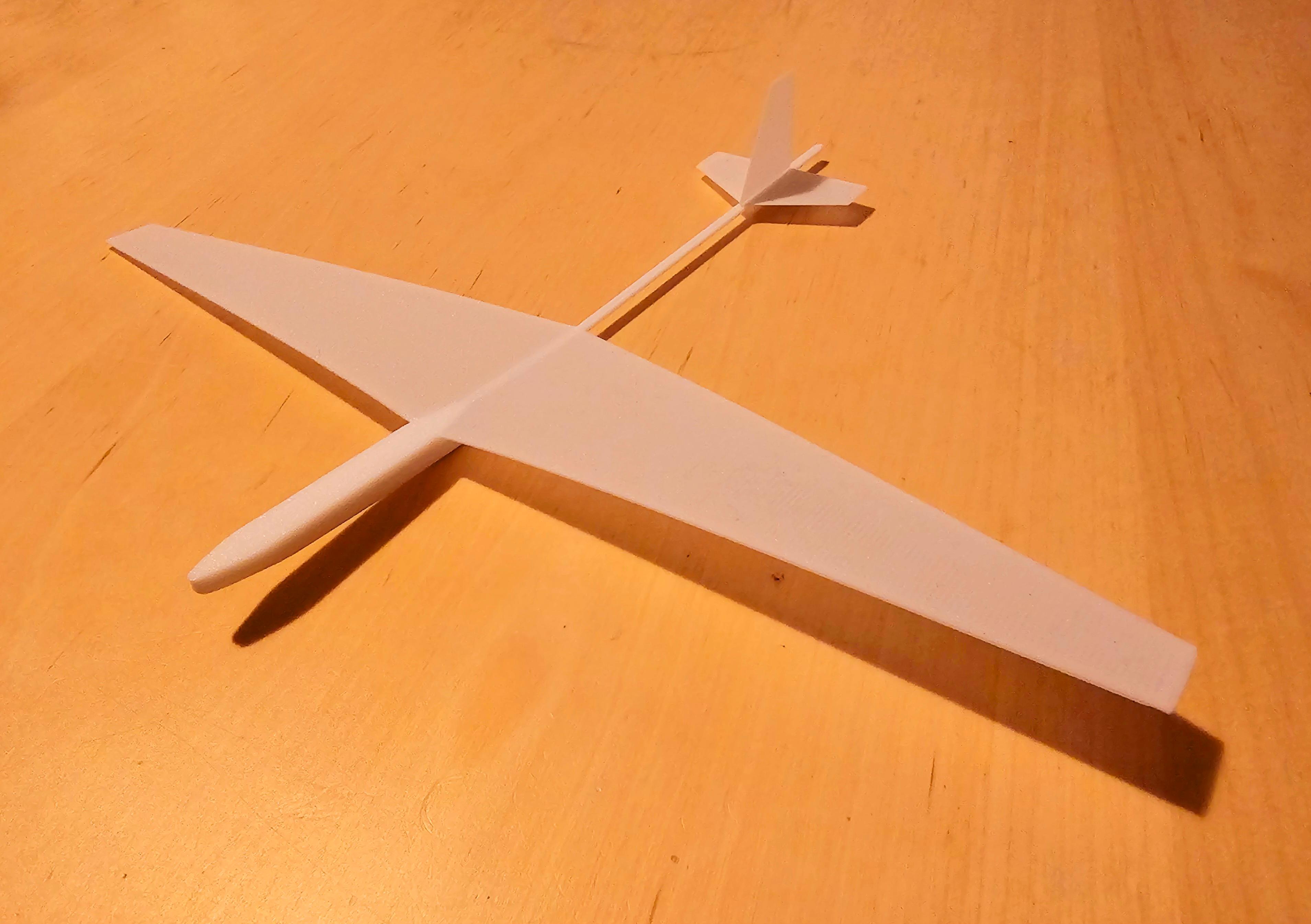 Slope Glider for Hand and Rubber Band Start 3d model