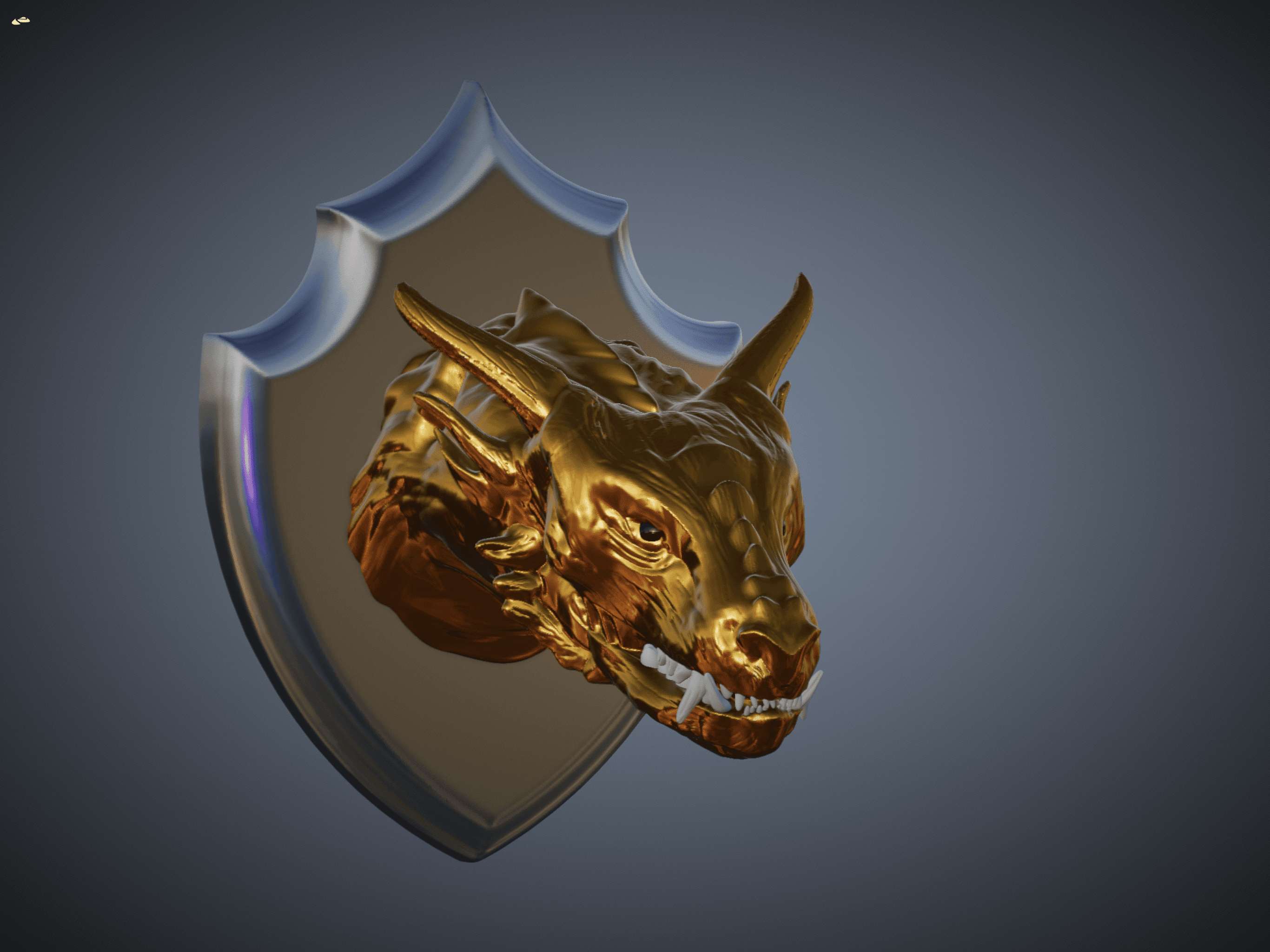 Dragon Head Bust 3d model