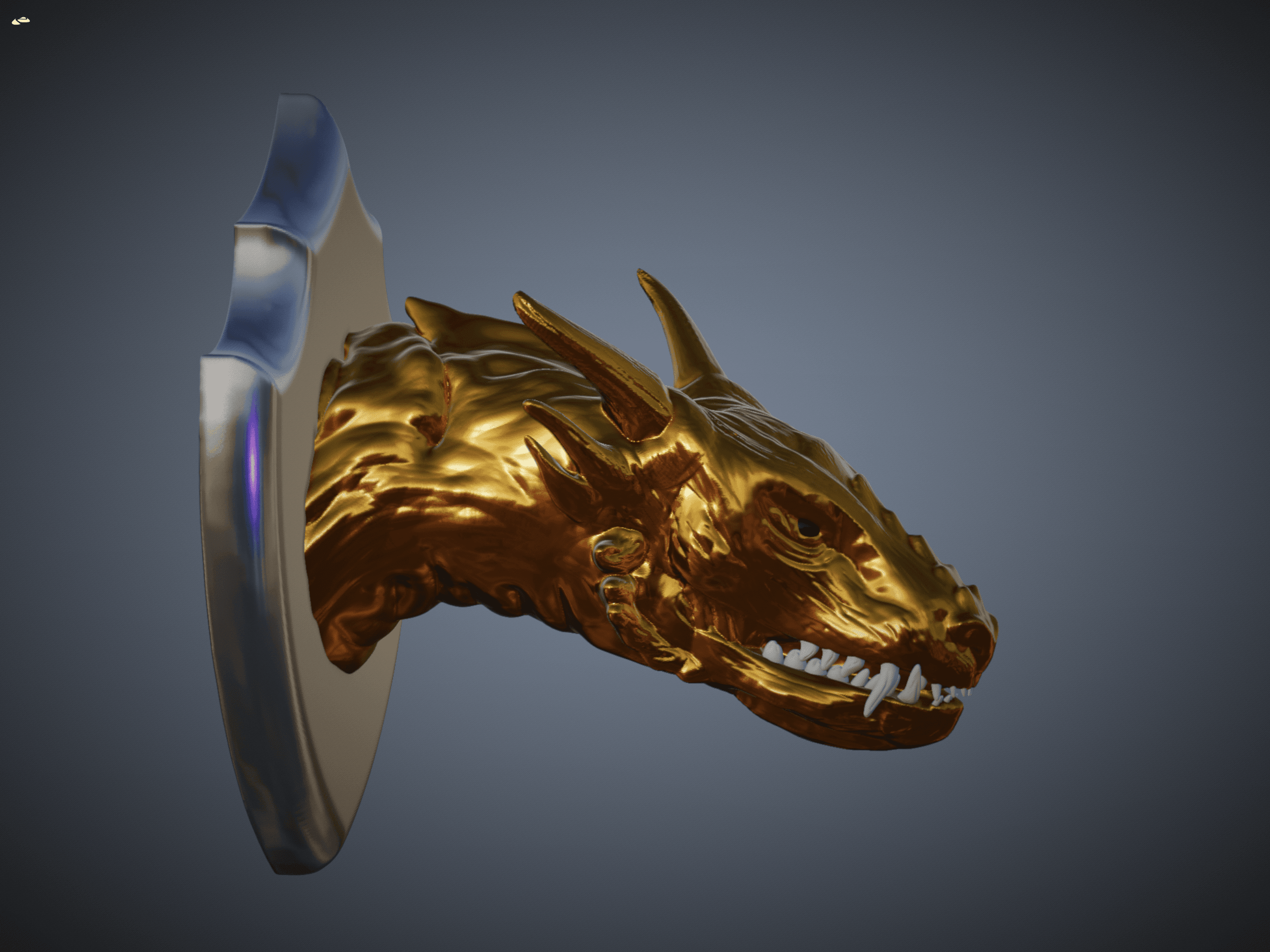 Dragon Head Bust 3d model