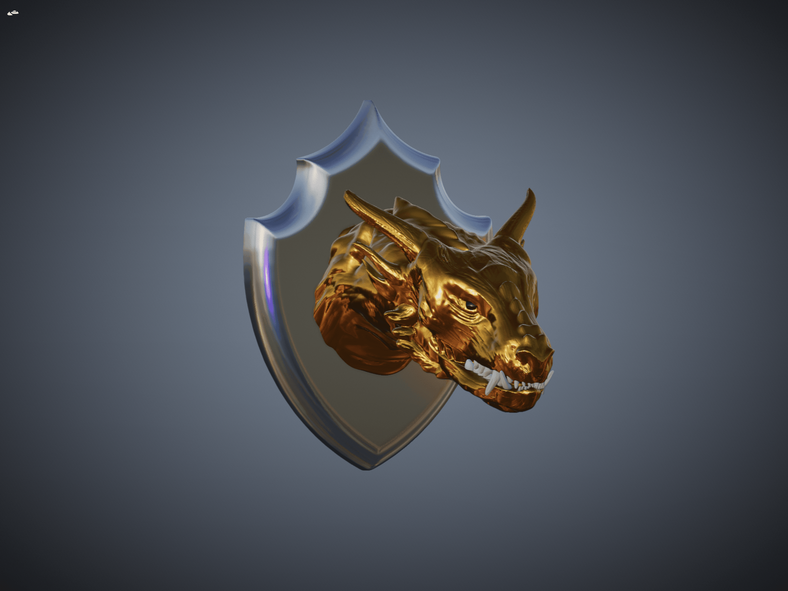 Dragon Head Bust 3d model