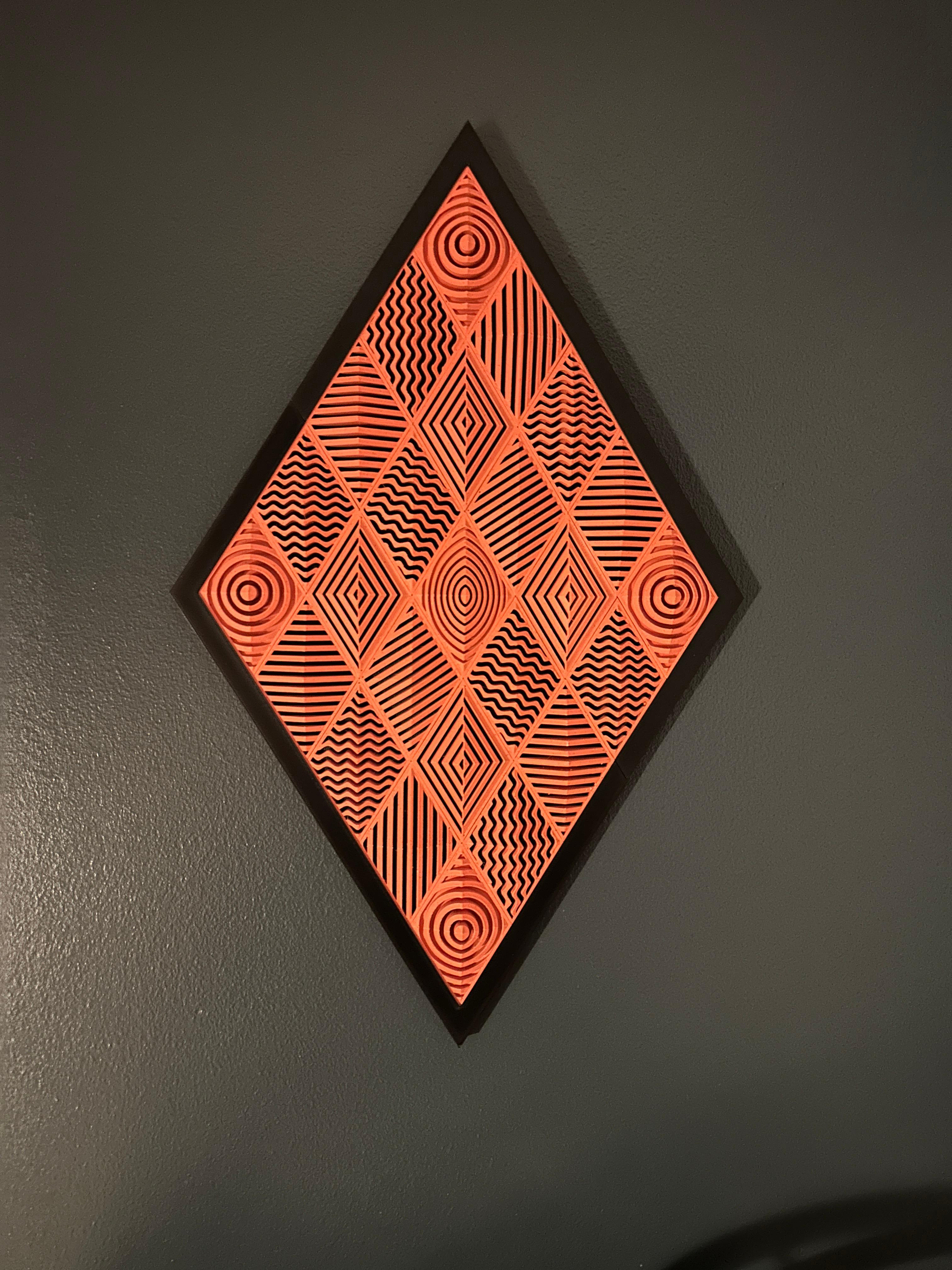 The Diamond Echo Diffuse ~ Acoustic Diffuser Panels 3d model