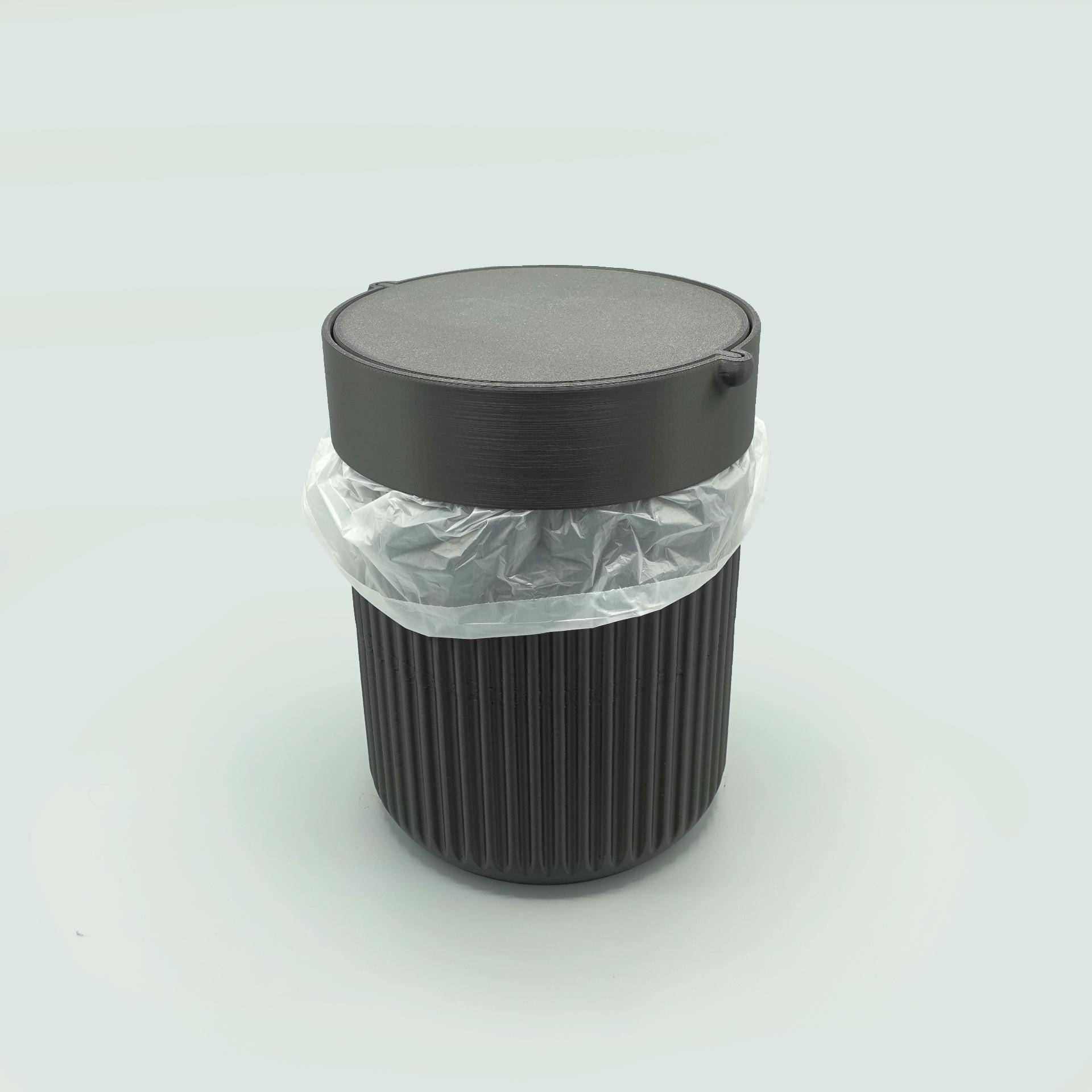 Trash can with swing lid 3d model