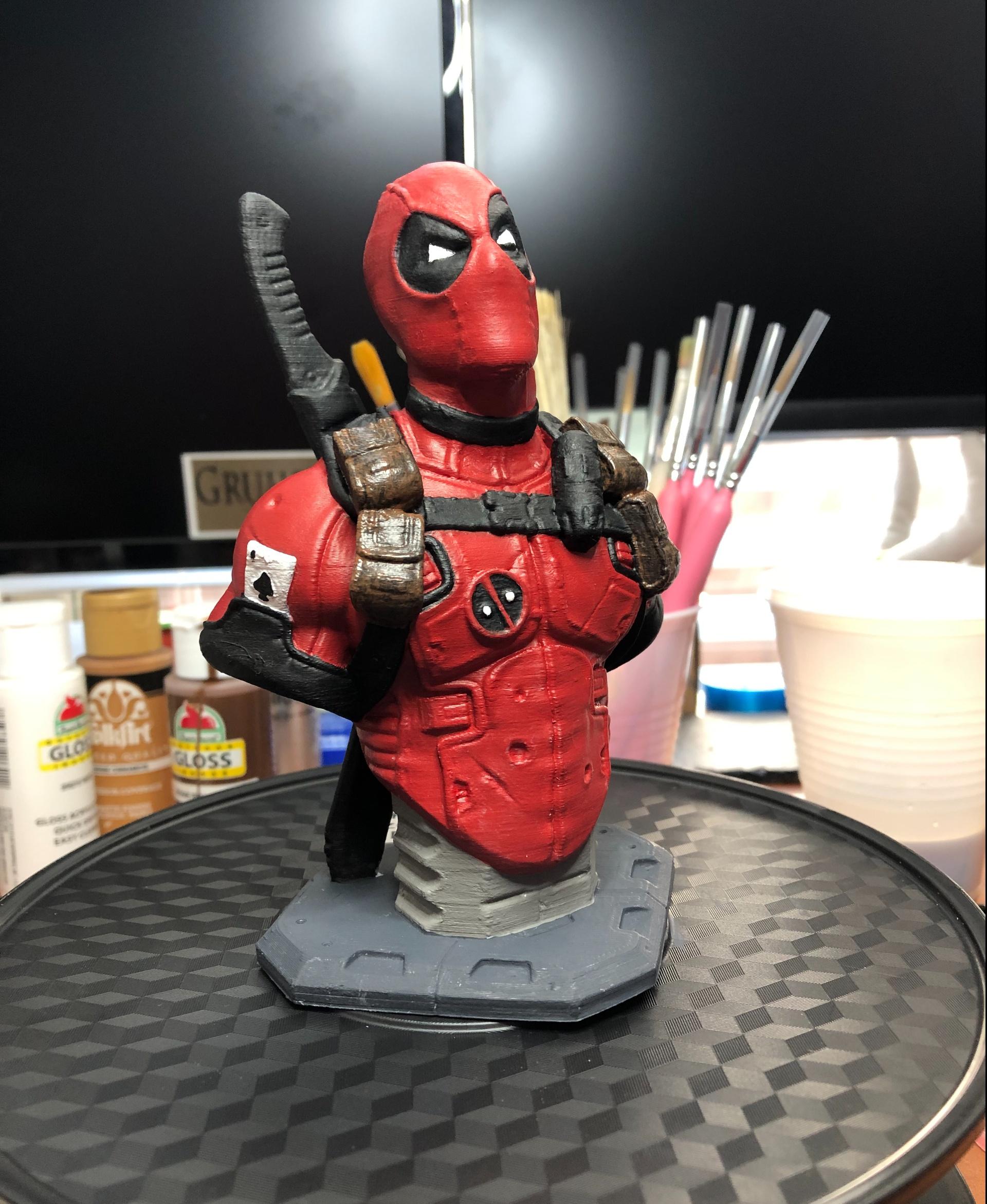 Deadpool bust (Remastered Supportless Edition) (fan art) 3d model