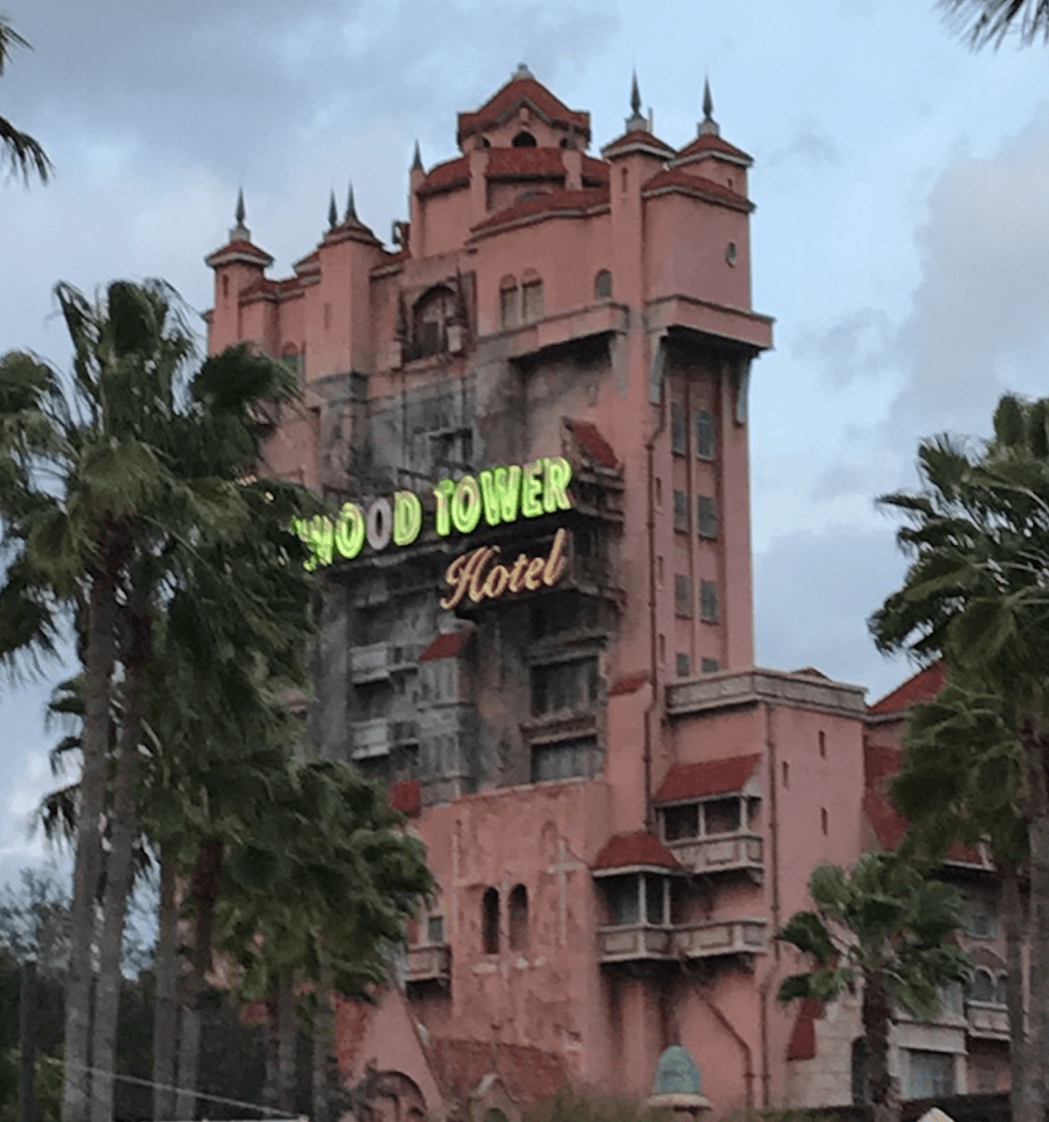 Hollywood Tower of Terror HueForge Postcard 3d model