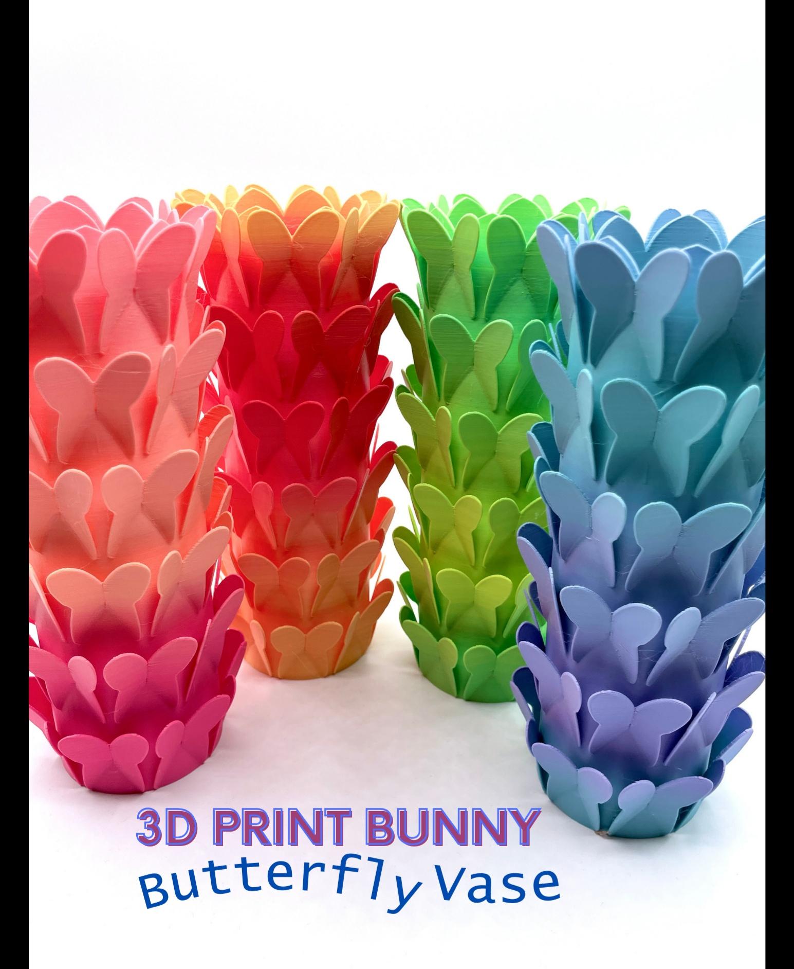 Butterfly Vase - Polymaker Polyterra Spring, Fall, Summer and Winter PLA - 3d model