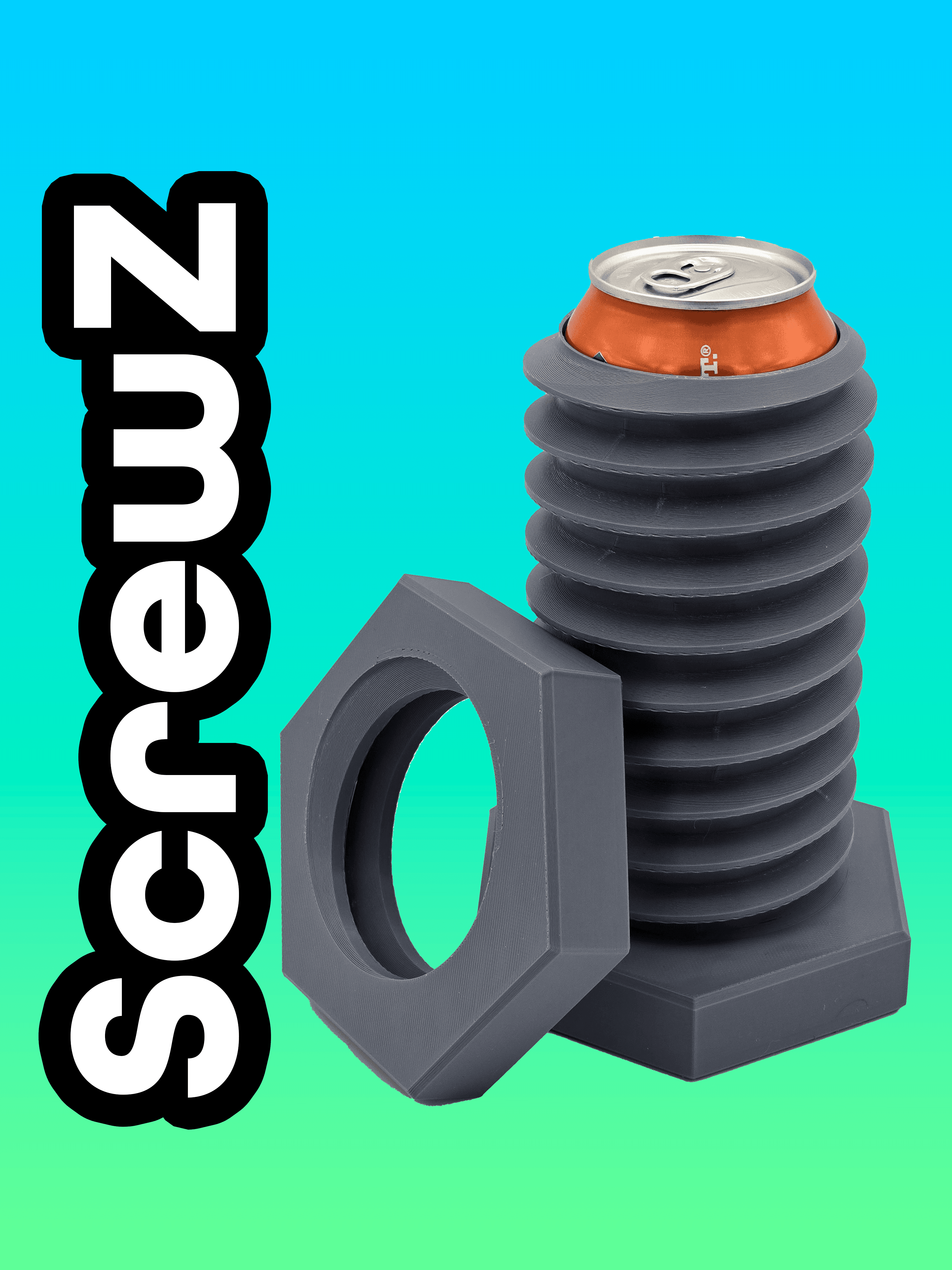 ScrewZ Koozie - The Functional Screw Can Koozie 3d model