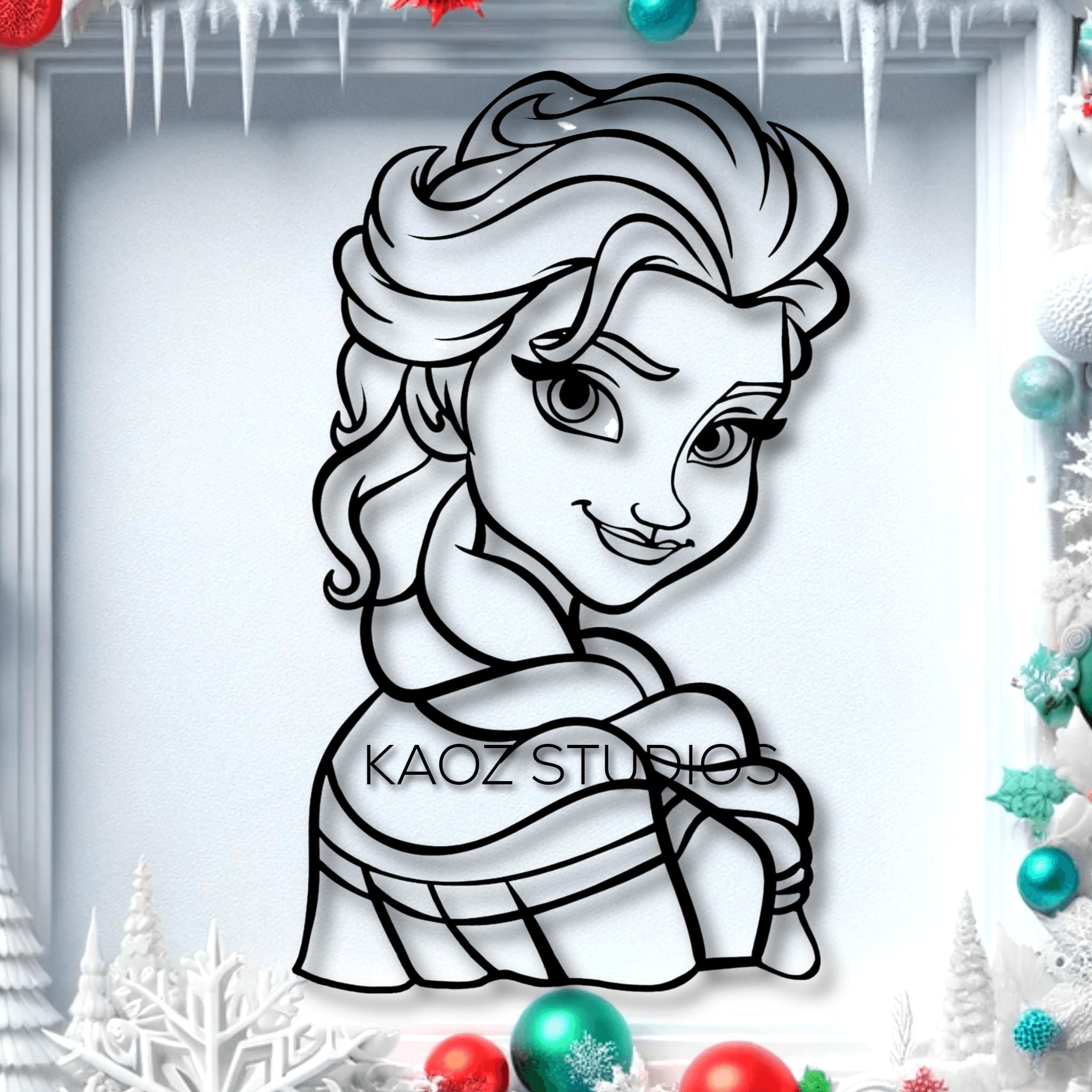 elsa frozen wall art disney wall decor disney movie fan art decoration 3d model