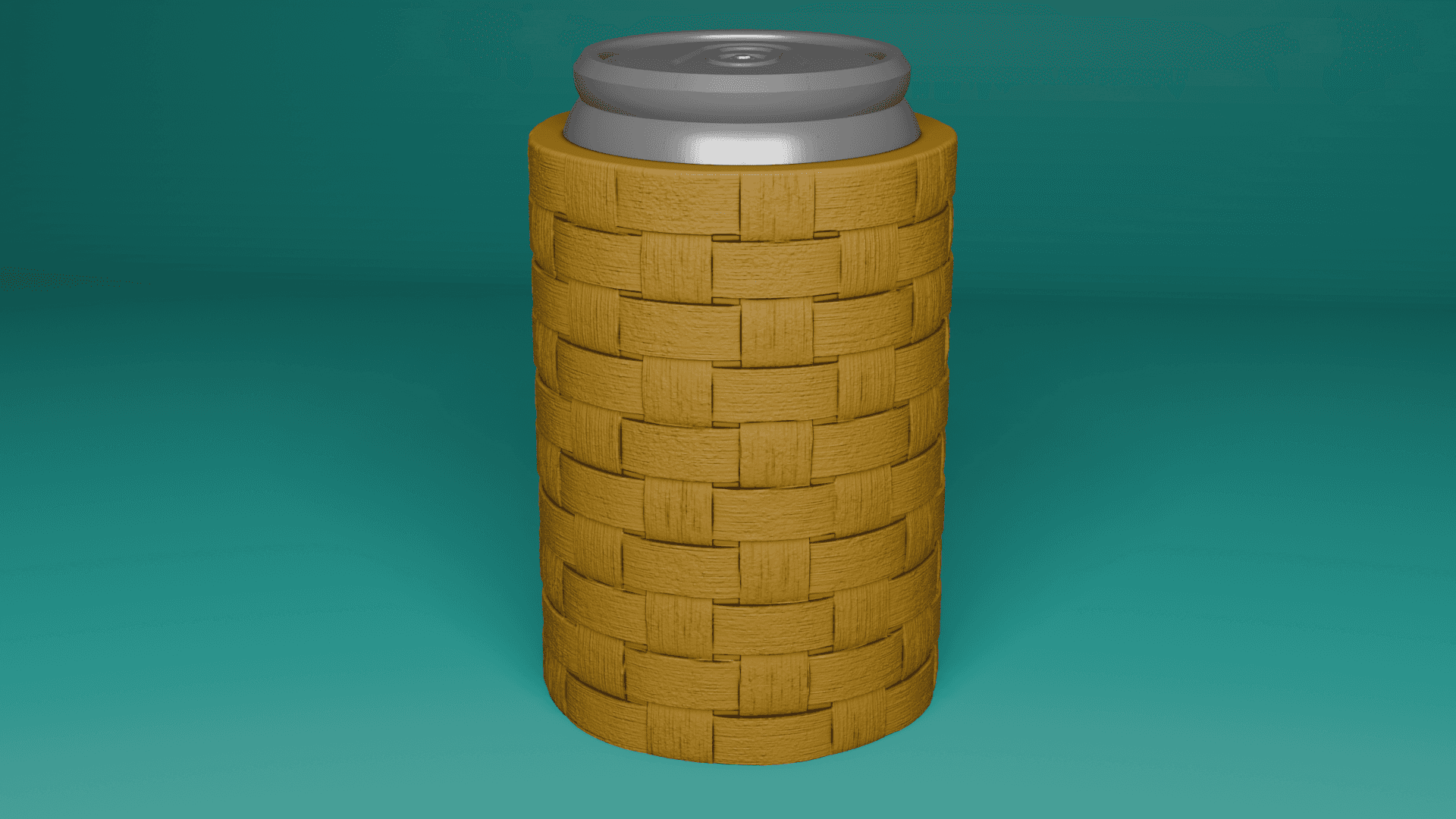 Wicker Beer Can Holder 3d model