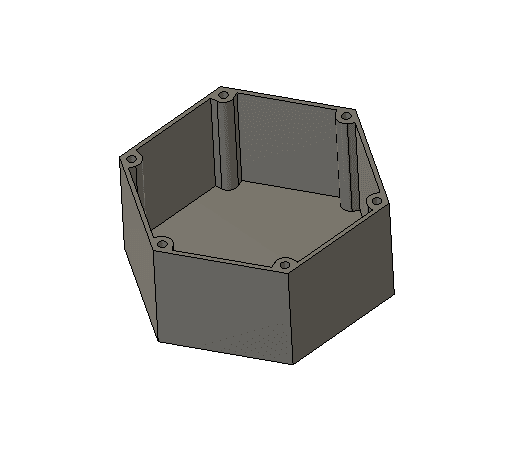 Hexagon box 100mm dia 3d model