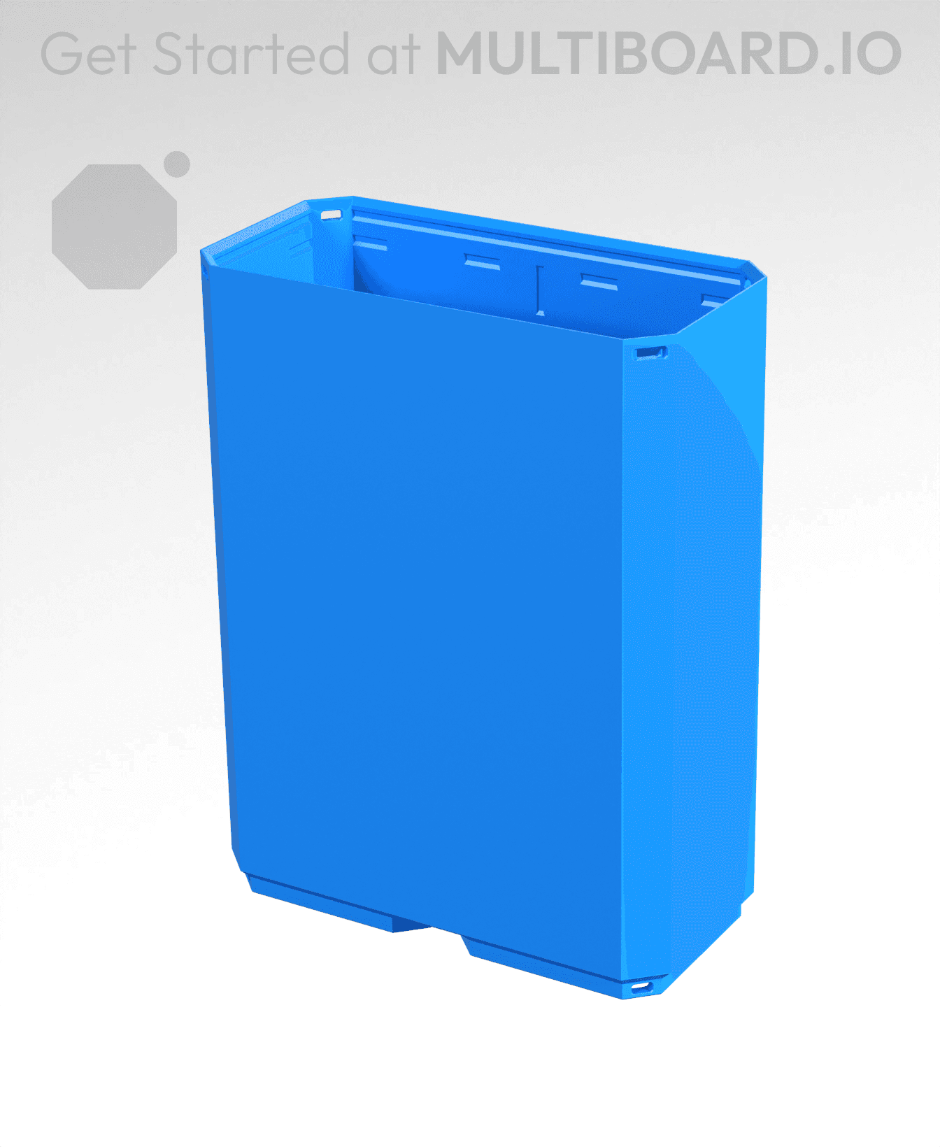 2x1x2.5 - Simple Walls - Multibin Shell 3d model