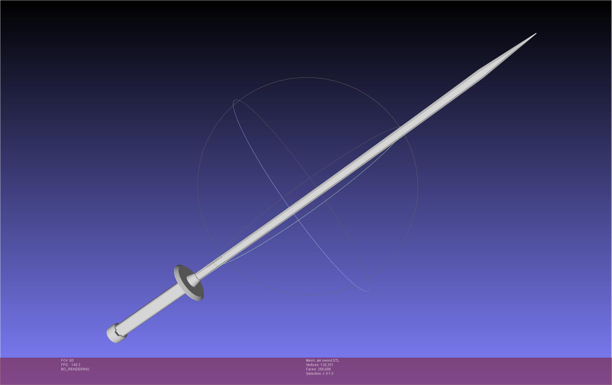 Chainsaw Man Aki Curse Sword Assembly 3d model