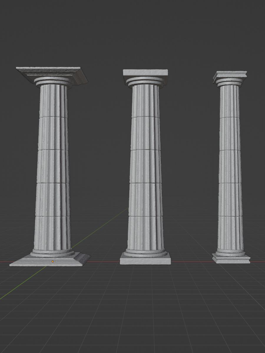 Greek Doric Column - Highpoly 3d model