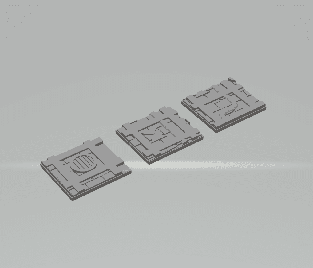 FHW: Mod Sec Industrial Tiles Set 3d model