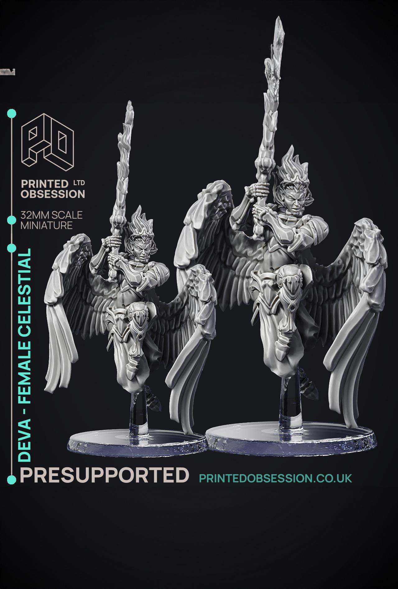 Deva Acolyte - Celestial Fighter - PRESUPPORTED - Heaven Hath no fury - 32 mm scale  3d model